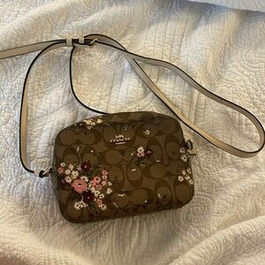Coach Brown Floral Crossbody Bag